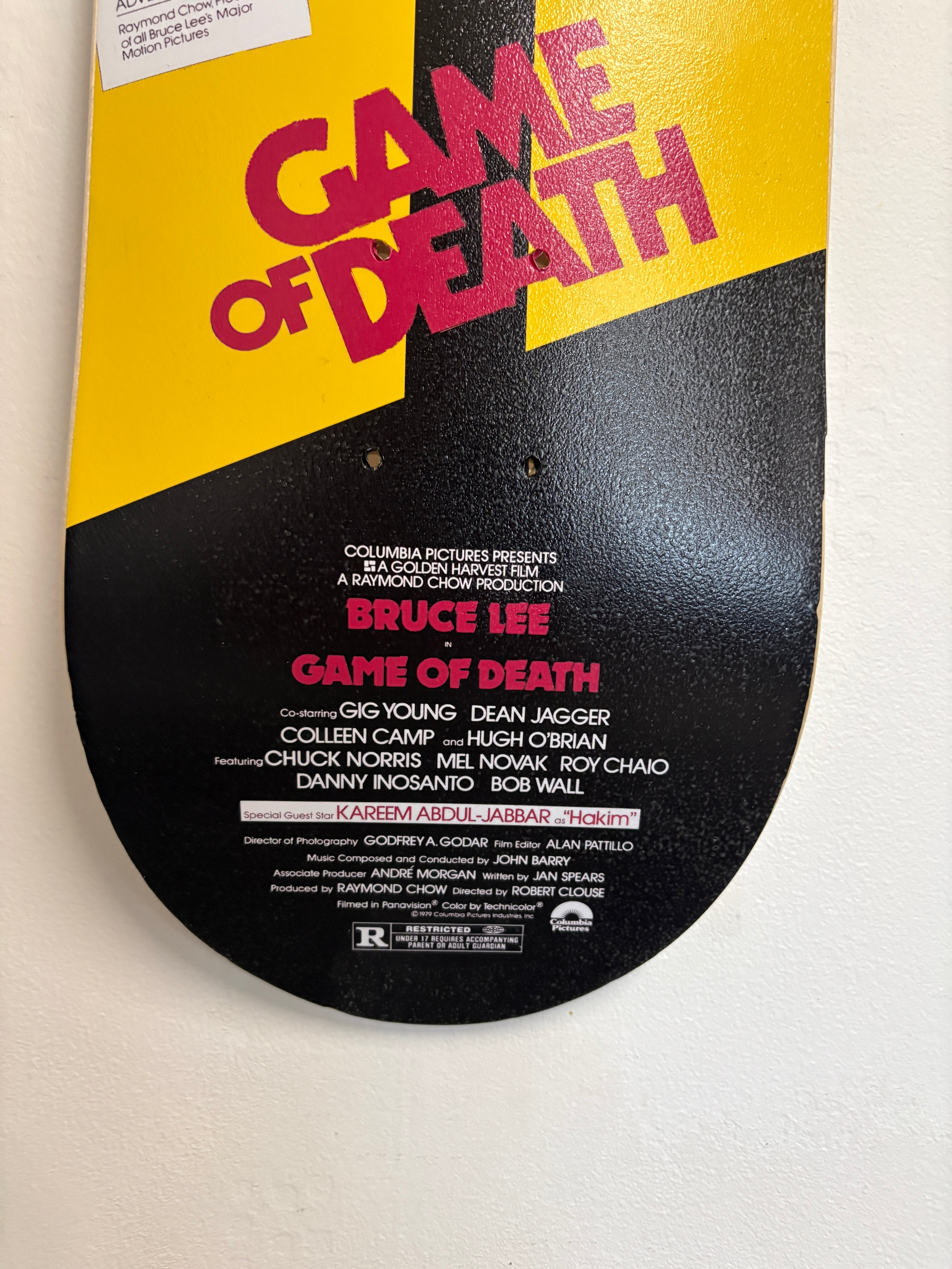 Bruce Lee Skateboard Wall Art