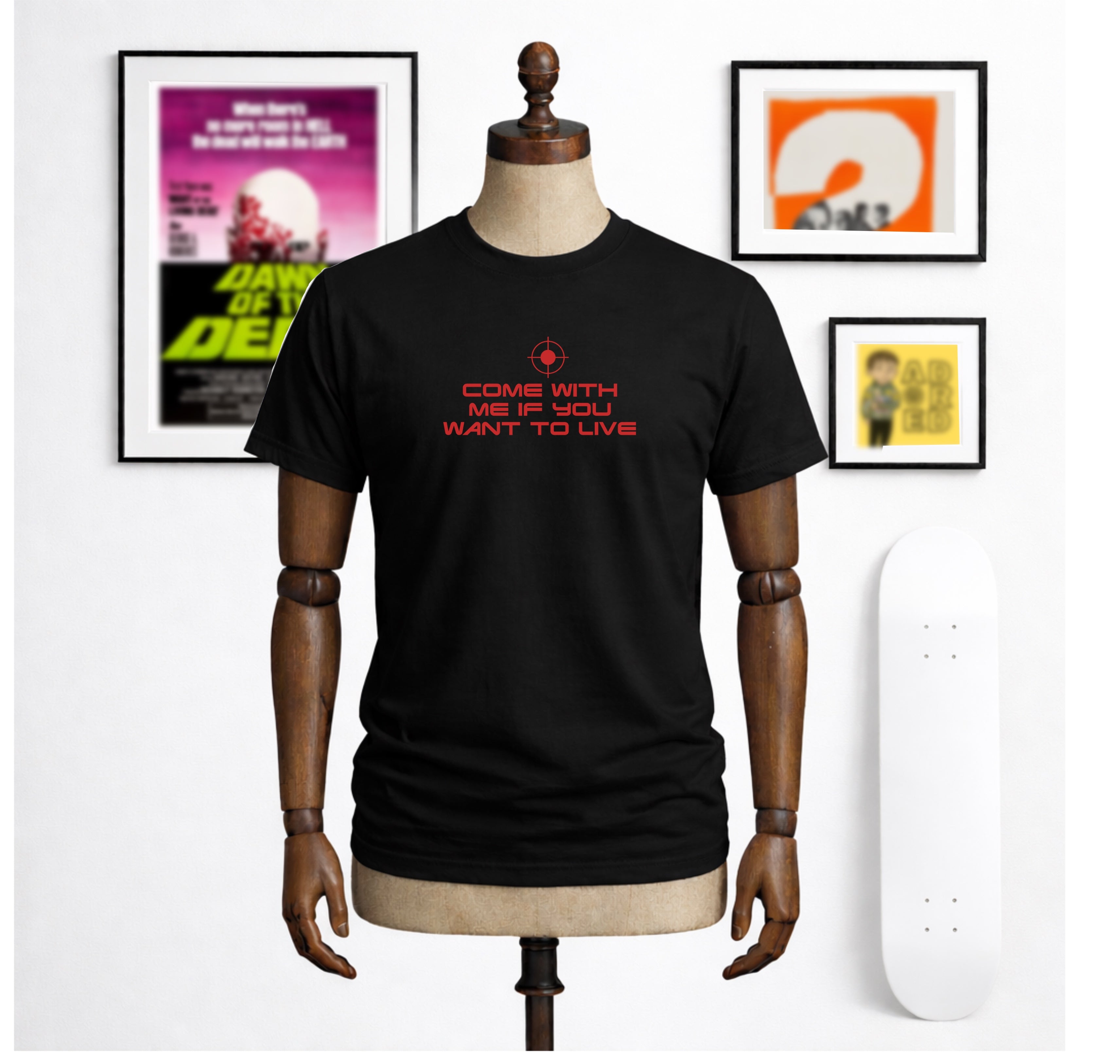 Come With Me If You Want To Live Back  T-Shirt - Terminator Tee.