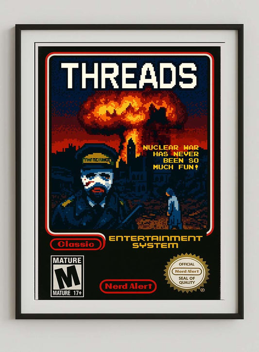 Threads – 8-Bit Retro Gaming Poster Print.