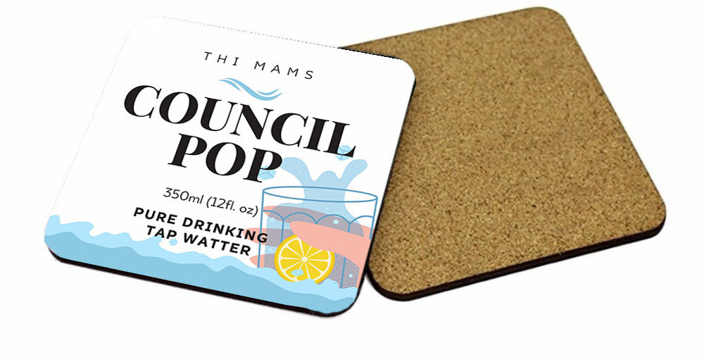 Novelty Yorkshire Set of 2 Coasters. Council Pop. Quirky gift idea.